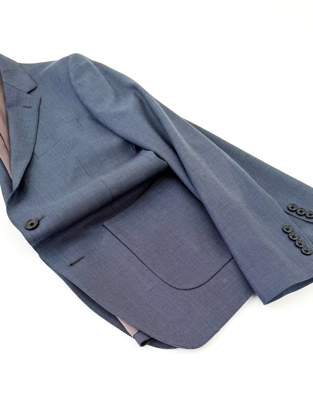 Bonobos Men's Birdseye Blue Italian Wool Textured Sport Coat Blazer 38R Slim Men - Picture 14 of 16